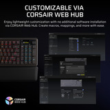 Corsair VANGUARD PRO 96 RGB mechanisch gaming toetsenbord Zwart, US lay-out (QWERTY), Corsair MGX, 96%, RGB, Keycaps PBT double-shot, ABS single-shot, Hot-swap