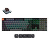 Keychron K5X-B3 mechanisch toetsenbord Zwart, US lay-out (QWERTY), Keychron Mechanical Brown, 100%, RGB, Shine-through ABS Keycaps, Bluetooth / USB-C