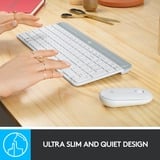 Logitech MK470 Slim Wireless Keyboard and Mouse Combo  desktopset Wit, US-International lay-out (QWERTY), Scissor switches, 100%, 1000 dpi