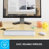 Logitech MK470 Slim Wireless Keyboard and Mouse Combo  desktopset Wit, US-International lay-out (QWERTY), Scissor switches, 100%, 1000 dpi