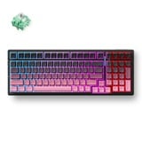 MCHOSE G98 Pro Black Pink Cabbage Tofu V2 Wireless Tri-Mode Custom Mechanical RGB gaming toetsenbord Zwart, US lay-out (QWERTY), KTT Cabbage Tofu V2, RGB, Hot swap, Side engraved PBT, draadloos | Bluetooth | USB-C