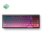 MCHOSE G98 Pro Black Pink Cabbage Tofu V2 Wireless Tri-Mode Custom Mechanical, gaming toetsenbord Zwart/pink (roze), US lay-out, KTT Cabbage Tofu V2, 98%, RGB, Hot swap, Side engraved PBT, draadloos / Bluetooth / USB-C