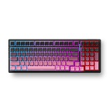 MCHOSE G98 Pro Black Pink Cabbage Tofu V2 Wireless Tri-Mode Custom Mechanical, gaming toetsenbord Zwart/pink (roze), US lay-out, KTT Cabbage Tofu V2, 98%, RGB, Hot swap, Side engraved PBT, draadloos / Bluetooth / USB-C