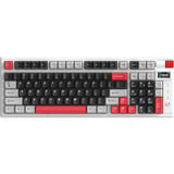 Monka Storm KG991W RGB mechanisch gaming toetsenbord Wit, US lay-out (QWERTY), MONKA Violet, 96%, PBT, RGB, Hot-Swap, 2.4 GHz / Bluetooth / USB