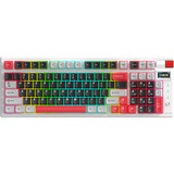 Monka Storm KG991W RGB mechanisch gaming toetsenbord Wit, US lay-out (QWERTY), MONKA Violet, 96%, PBT, RGB, Hot-Swap, 2.4 GHz / Bluetooth / USB