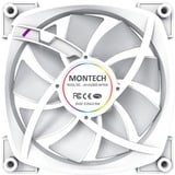 Montech AX120 PWM RGB case fan Wit, 120 x 120 x 25 mm