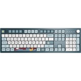 Montech Mkey Freedom, toetsenbord Donkerblauw/wit, US lay-out, Gateron G Pro Yellow, Hot-swappable, RGB, PBT