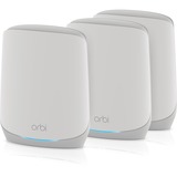 Netgear Orbi RBK763s Tri-band Mesh WiFi 6 Systeem mesh router Wit, 1x Orbi-router (RBR760) + 2x Orbi-satelliet (RBS760), Dekking tot 525 m²
