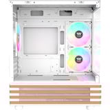 Thermaltake View 170 WS ARGB mini tower behuizing Wit/houtkleur | 2x USB-A | RGB | Tempered Glass