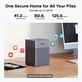 UGREEN DH4300 Plus incl. 4x WD Red Plus 4 TB harde schijf nas Grijs, 1x 2,5GbE, HDMI, USB-C