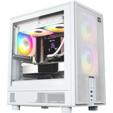 XYZ PC Gear Atom midi tower behuizing Wit | 2x USB-A | 1x USB-C | Tempered Glass