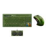 8BitDo Xbox Bundel, desktopset Groen, US lay-out, Kailh Box Jellyfish X, TKL, ABS keycaps, 50 - 26000 DPI, Bluetooth / USB-C / 2.4 GHz