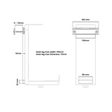 Arozzi PC Mount Square Leg Adapter bevestiging Wit