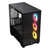 Corsair 2800X RS-R ARGB mini tower behuizing Zwart | 1x USB-A | 1x USB-C | Tempered Glass