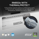 Corsair RM850e ATX 3.1 Geluidsarme ATX-voeding met ThermalProtect 12V-2x6-kabel modulaire 850 watt voeding  Wit, 1x 12V-2x6, 3x PCIe