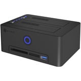 ICY BOX IB-1233CL-CR, SSD/HDD-kloonstation dockingstation Zwart