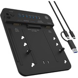 ICY BOX IB-2913MCL-C31 dockingstation Zwart, 2,5"/3,5" SATA, M.2 NVMe