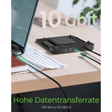 ICY BOX IB-2913MCL-C31 dockingstation Zwart, 2,5"/3,5" SATA, M.2 NVMe