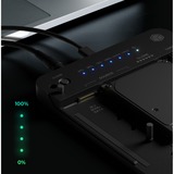 ICY BOX IB-2913MCL-C31 dockingstation Zwart, 2,5"/3,5" SATA, M.2 NVMe
