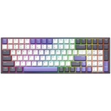 Iqunix F97 Lavandin Wireless Mechanical Keyboard, gaming toetsenbord Lavendel, US lay-out, IQUNIX Moonstone Turbo, RGB leds, 96%, Hot-swappable, PBT, 2.4GHz | Bluetooth 5.1 | USB-C