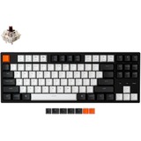 Keychron C1-B3, toetsenbord Zwart/wit, US lay-out, Gateron G Pro Brown, RGB led, TKL, ABS Double Shot