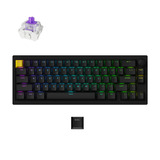 Lemokey P2 HE-M1 Wireless Magnetic Switch Custom Gaming Keyboard Zwart, US lay-out, Gateron Double-Rail Magnetic Nebula, 65%, RGB leds, double-shot PBT, hot swap, Knob, 2.4GHz | Bluetooth 5.2 | USB-C