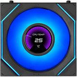 Lian Li UNI FAN SL-INF LCD FLEX 120 Wireless RGB case fans Zwart, 3 stuks, 120 x 124 x 28 mm, PWM, 3 stuks