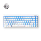 MCHOSE Ace 68 Air Hall Effect Magnetic Switch Gaming Keyboard Wit/blauw, US lay-out, 65%, RGB, Hot swap, PBT Keycaps, USB-C, Hall Effect Sensor