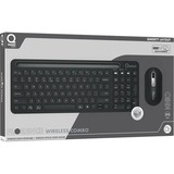 Qware Florence Draadloze Combo desktopset Zwart, EU lay-out (QWERTY), Scissor switches, 80% (TKL)	, 1200 DPI, 2,4 GHz USB | Bluetooth