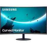 SAMSUNG LC27T550FDRXEN 27" Curved gaming monitor Donkerblauw/grijs, HDMI, DisplayPort, VGA