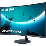 SAMSUNG LC27T550FDRXEN 27" Curved gaming monitor Donkerblauw/grijs, HDMI, DisplayPort, VGA