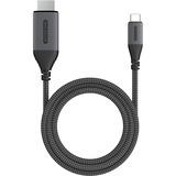 Sitecom USB-C naar HDMI 2.0 kabel 1.8 m Zwart/grijs