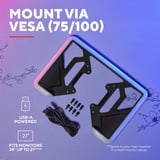 Trust GXT 907 Vybz RGB-achtergrondverlichting voor monitoren Zwart