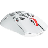 WLMouse Beast X Max V2 Wireless Gaming Mouse - White/Red Wit/rood, 50 - 50.000 dpi, 8K, 2.4GHz / USB-C