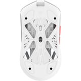 WLMouse Beast X Max V2 Wireless Gaming Mouse - White/Red Wit/rood, 50 - 50.000 dpi, 8K, 2.4GHz / USB-C