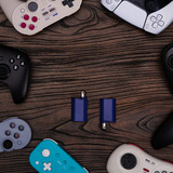 8BitDo Retro Receiver for Nintendo Gamecube bluetooth adapter Blauw, Bluetooth LE