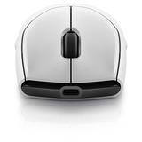 Alienware Tri-Mode draadloze gamingmuis - AW720M Wit, 26.000 DPI, 2,4 GHz / Bluetooth / USB-C