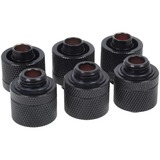 Alphacool HF 16/10 aansluitstuk G1/4 - Deep Black verbinding Zwart, 6 stuks