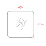 Arozzi ZONA Quattro Floor Pad - White Marble beschermingsmat Wit/grijs