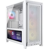 Corsair FRAME 4000D LCD RS ARGB midi tower behuizing Wit | 3x USB-C | RGB | Tempered Glass