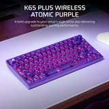 Corsair K65 Plus Wireless RGB mechanisch gaming toetsenbord Paars, US lay-out (QWERTY), Corsair MLX Red v2, 75%, RGB leds, PBT double-shot