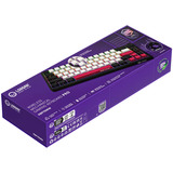 LORGAR KBP70MW RGB mechanisch gaming toetsenbord Zwart, US lay-out (QWERTY), LOGAR Toxic Purple, 65%, RGB, Hot-swappable, PBT Double-shot, Bluetooth | 2.4GHz | USB