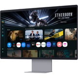 Samsung Smart Monitor M9 M90SF 32" 4K Ultra HD Zilver, 1x DisplayPort, 1x HDMI, 1x USB-C, 2x USB-A, 165 Hz, Wi-Fi 5, BT, Webcam