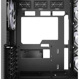 Sharkoon Steel Shark midi tower behuizing Zwart | 2x USB-A | 1x USB-C | RGB | Tempered Glass