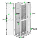 APC NetShelter SX, Server Rack Enclosure, Gen 2, 52U Wit/groen, 2436H x 600W x 1200D mm, AR3308W2