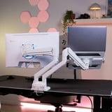 Arozzi Alzare Neo Duo - Gas Spring Monitor Arm - White monitorarm Wit