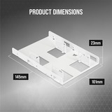 Corsair Dual SSD Mounting Bracket inbouwframe Wit