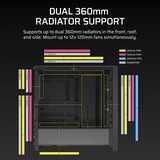 Corsair FRAME 4000D RS midi tower behuizing Zwart | 2x USB-A | 1x USB-C | Tempered Glass