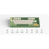 Iqunix OG80 Camping Wireless Mechanical Keyboard Groen, US lay-out (QWERTY), IQUNIX Moonstone Turbo, 80% (TKL)	, RGB leds, Hot-swappable, PBT, 2.4GHz | Bluetooth 5.1 | USB-C