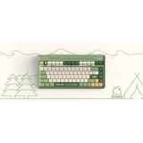 Iqunix OG80 Camping Wireless Mechanical Keyboard Groen, US lay-out (QWERTY), IQUNIX Moonstone Turbo, 80% (TKL)	, RGB leds, Hot-swappable, PBT, 2.4GHz | Bluetooth 5.1 | USB-C
